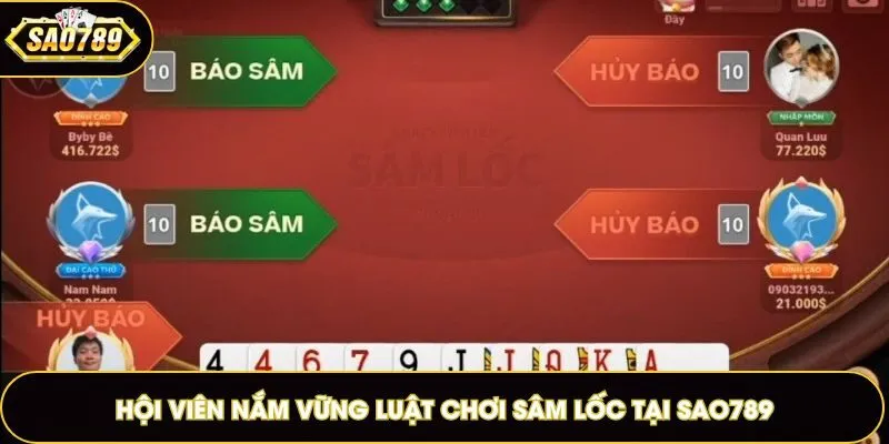 Hội viên nắm vững luật chơi Sâm Lốc tại Sao789